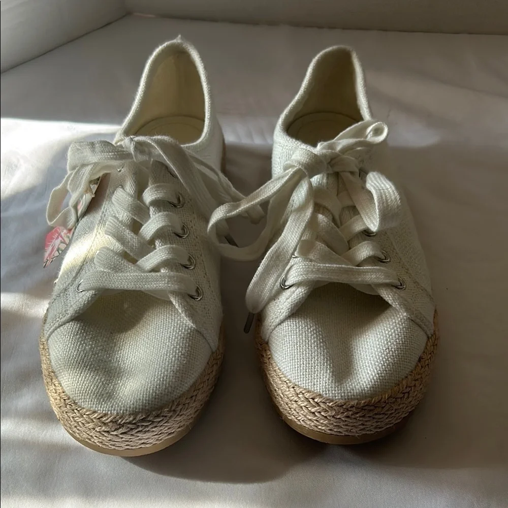 Tommy Bahama White Canvas Espadrilles